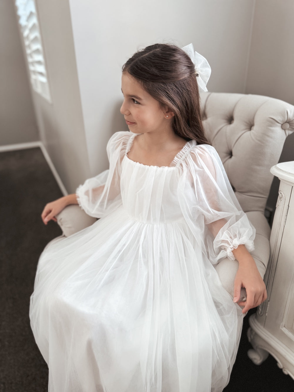 Girls White Dress