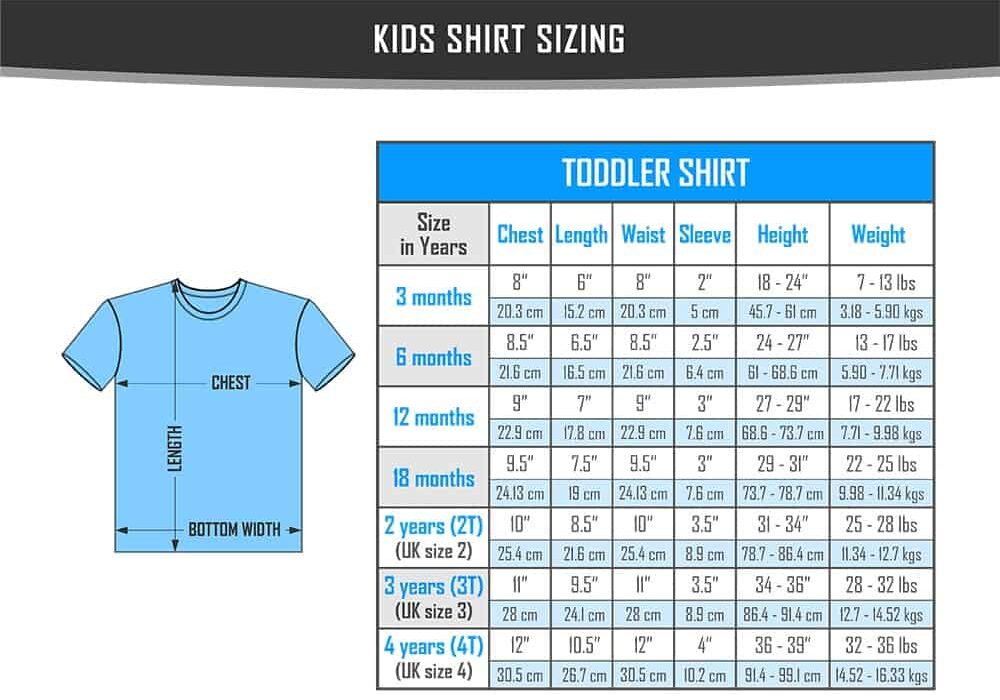 4T Size Shirt Measurements