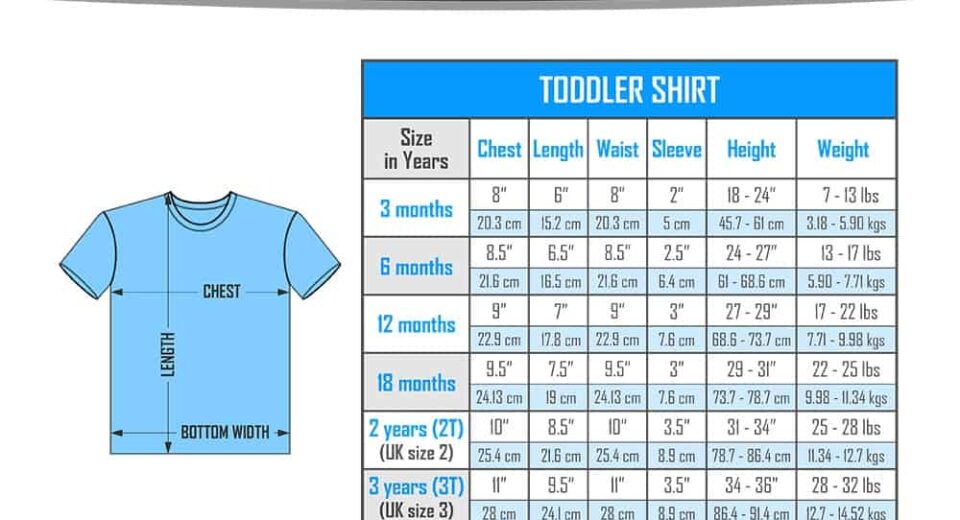 4T Size Shirt Measurements