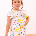 Versatile Looks of Long Sleeve Denim Waistband Toddler Dress