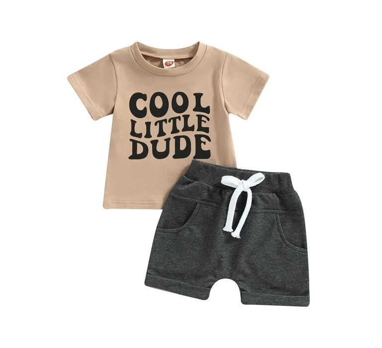 Casual Cool With Short Sleeve Little Dude Toddler Set