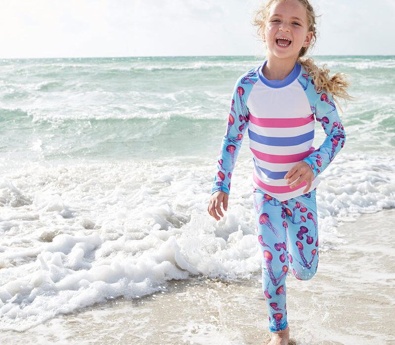 Fun Under the Sun: Long Sleeve Marine Life Toddler Swimsuit