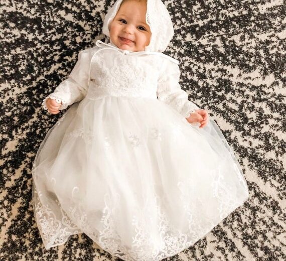 Long Sleeve Baptism Dress Styles
