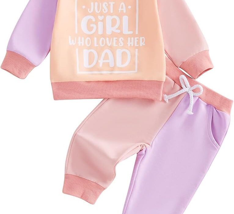 Love in Every Stitch: Daddys Valentine Flared Pants Toddler Set