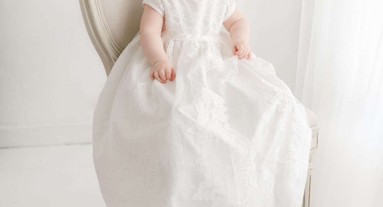 Silk Christening Gown Features