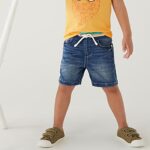 Ombre Cool: Trendy Styling Tips for Boys’ Blue Denim Shorts