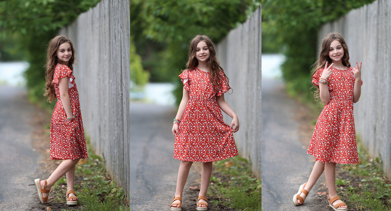 Magenta Floral Magic: Chic Style for Vibrant Girl's Wear