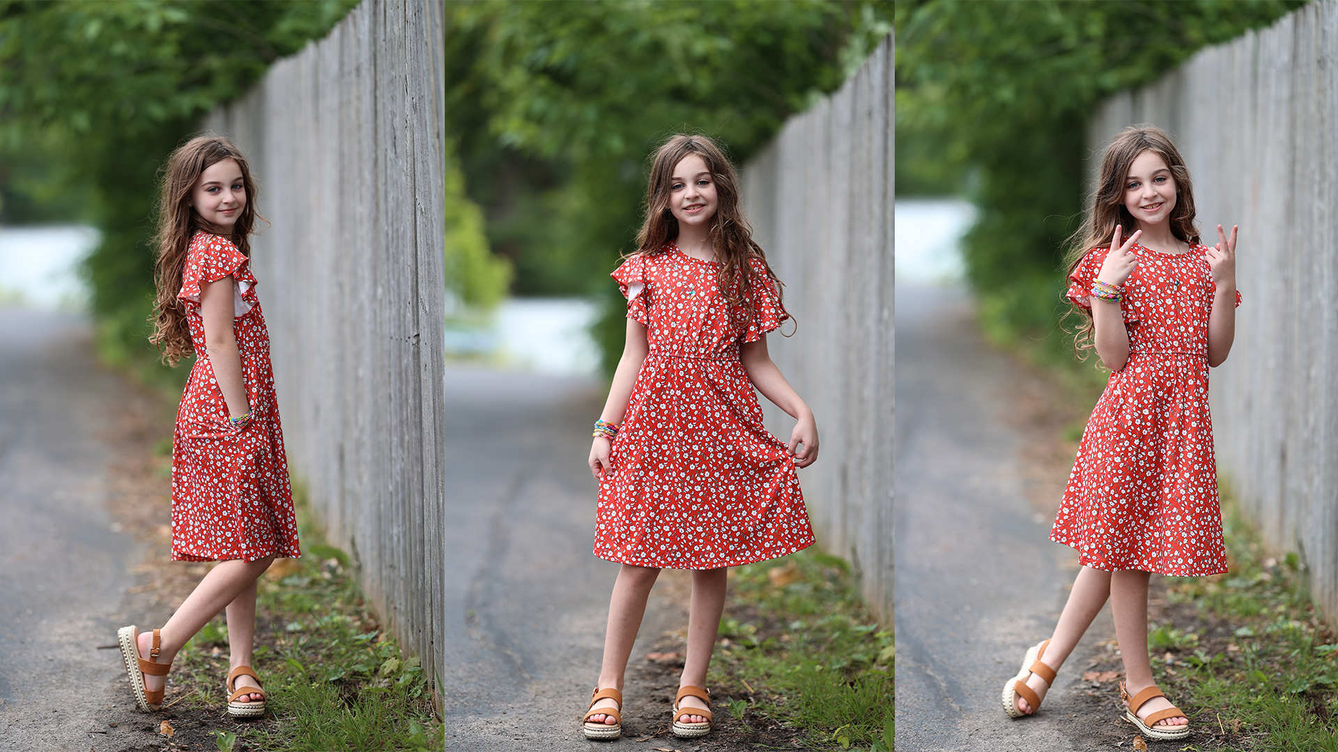 Magenta Floral Magic: Chic Style for Vibrant Girl's Wear