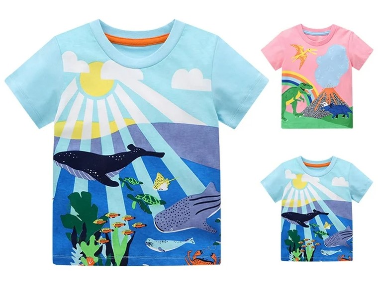 Shark-Printed T-Shirts