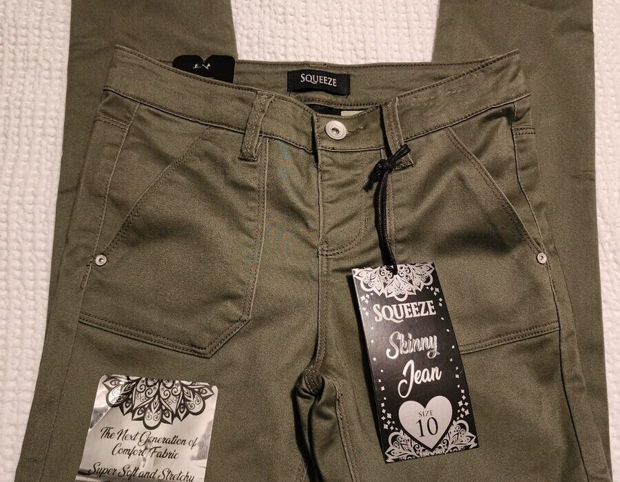 Add a Pop of Green With Boys Slim Fit Stretch Chinos