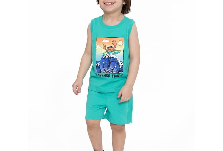 Boys Blue Printed Pull-On Shorts: Fun And Functional for Summer
