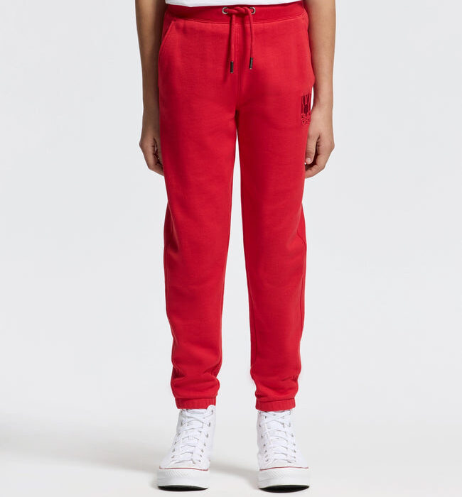 Bright And Bold: Neon Orange Knit Joggers for Kids Playful Looks