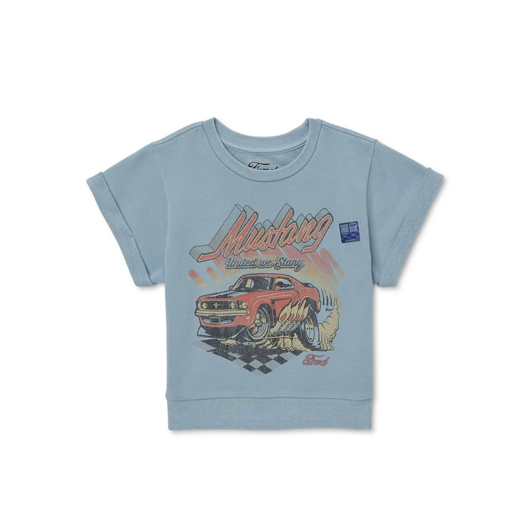 Cruise in Style: Kids Blue Car Printed Denim Shorts