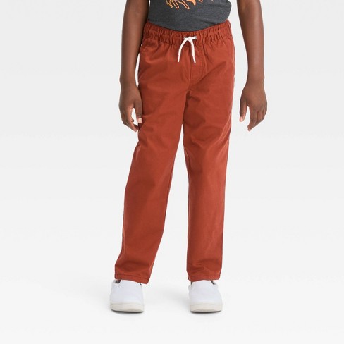 Easy Style: Boys Red Pull-On Trousers for Everyday Wear