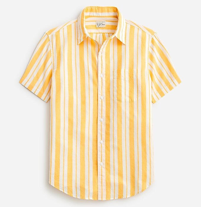Fashion With Kids Orange And Yellow Cotton Slub Shirts