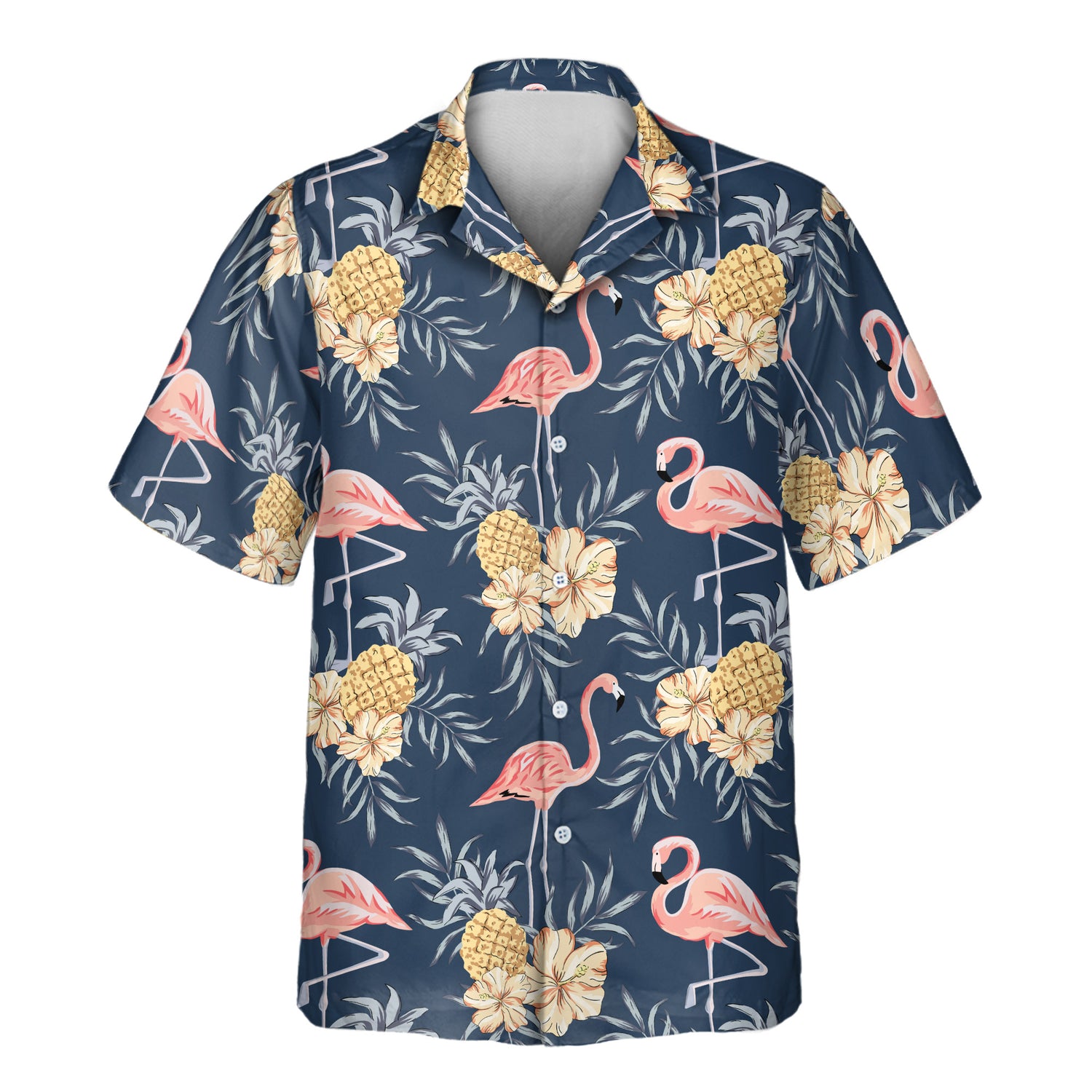 Flamingo Vibes: Boys Light Blue Flamingo Print Shirts for a Tropical Touch