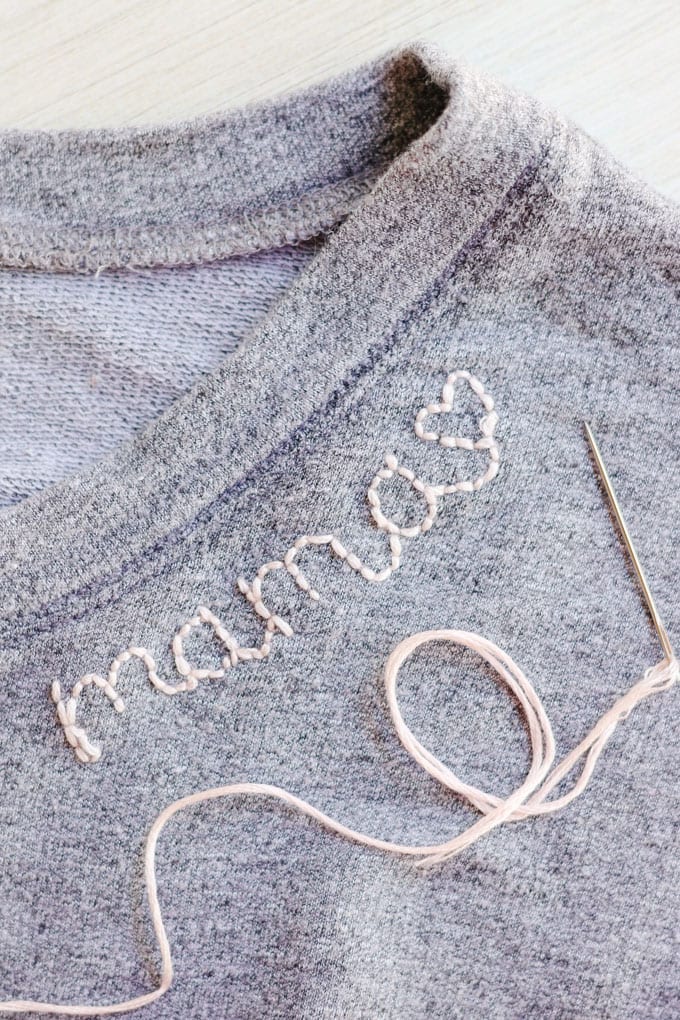 How to Embroider on a Sweatshirt