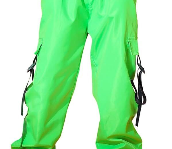 How to Style Neon Green Knit Cargo Joggers for Kids Fashion