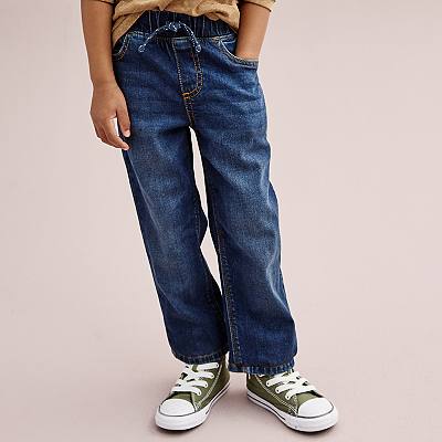 Navy Blue Pull-On Jeans: A Classic Staple for Boys Wardrobes