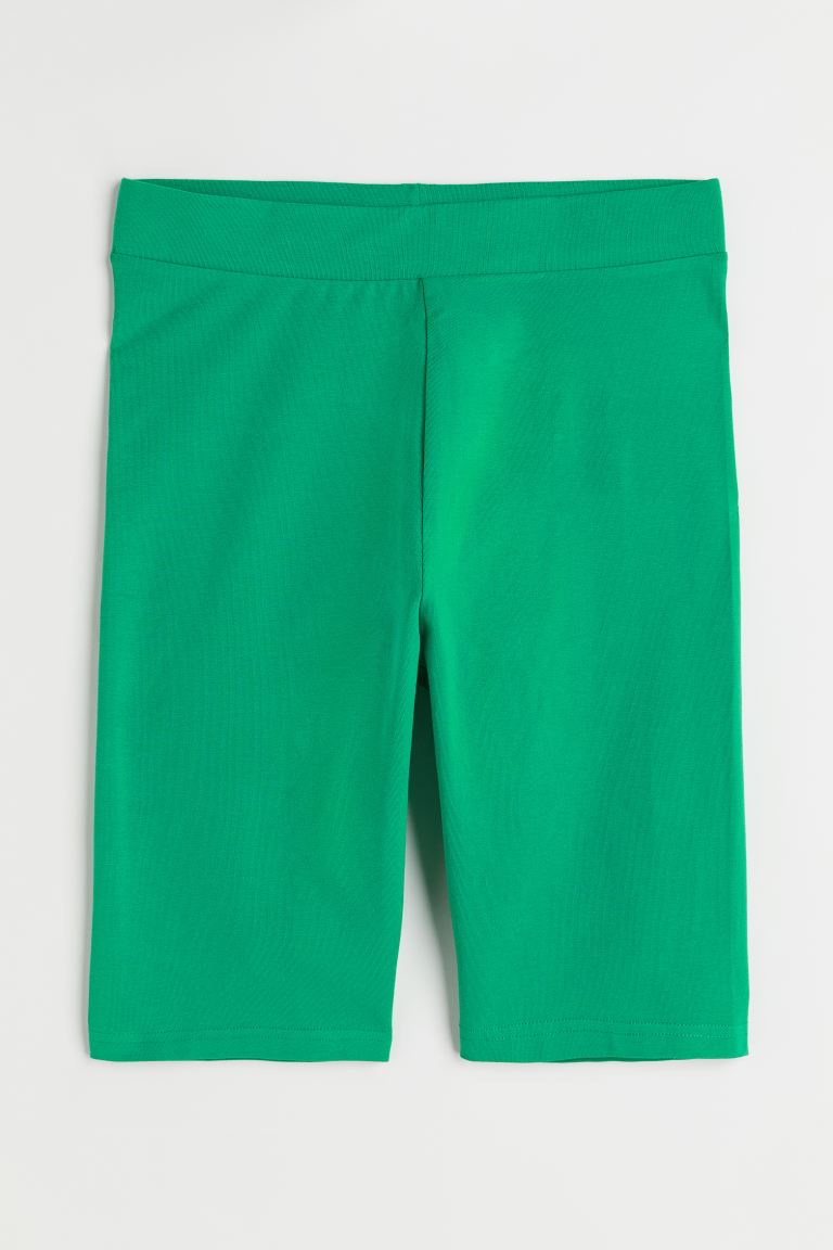 Neon Brights: Kids Orange And Green Cotton Stretch Shorts for Active Days
