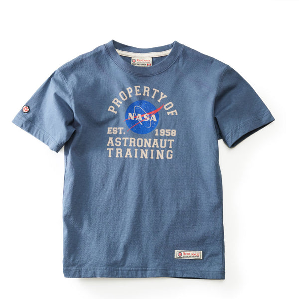 Reach for the Stars With Kids Navy Blue Astronaut Print T-Shirts