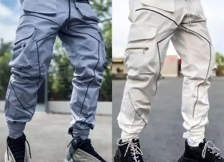 Reflective Style: Boys Grey Knit Joggers for Trendy Winter Looks