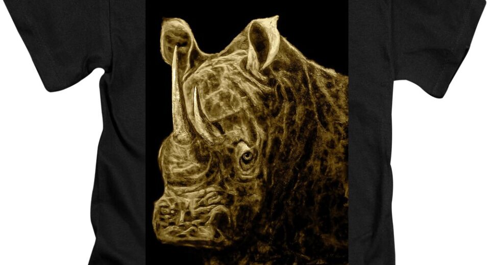 Rhino Prints: Kids White Rhino T-Shirts for a Bold Look