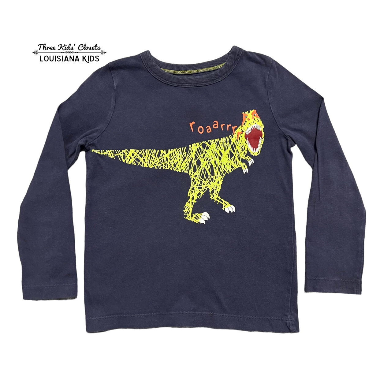 Roar in Style: Kids Navy Dinos And Blue Dino Print T-Shirts