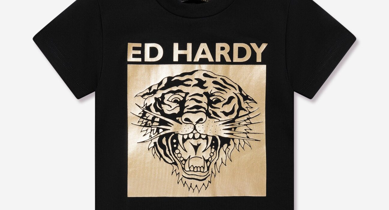 Roaring in Style: Boys Navy Aop Tiger Print T-Shirts