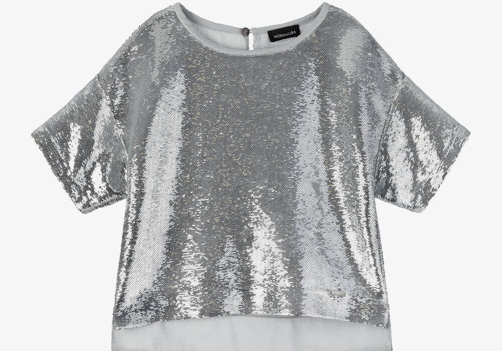 Sparkle in Style: Girls Grey Sequin Tops for a Glamorous Look