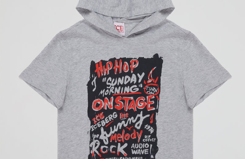 Statement Style: Kids Blue And Beige Text Print T-Shirts