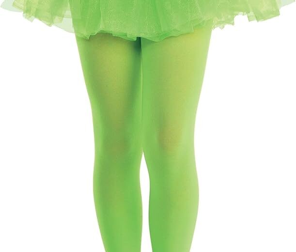 Stylish Neon: Kids Green Cotton Stretch Skirt for a Bold Look