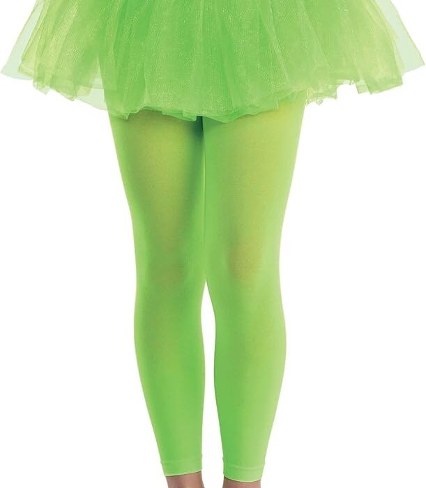 Stylish Neon: Kids Green Cotton Stretch Skirt for a Bold Look