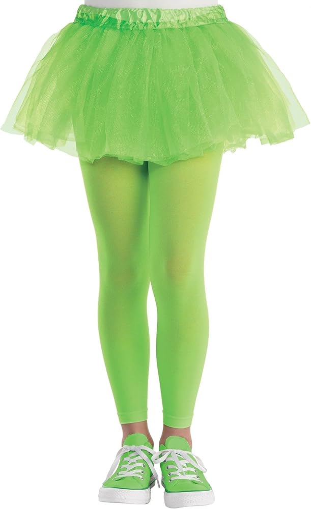 Stylish Neon: Kids Green Cotton Stretch Skirt for a Bold Look