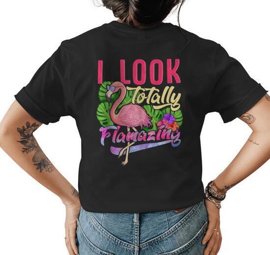 Tropical Vibes With Kids Navy Flamingo Print Shirts for a Summer Look