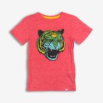 Roaring in Style: Boys Navy Aop Tiger Print T-Shirts
