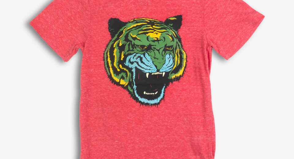 Wild And Fierce: Kids Mustard Tiger Print T-Shirts for Every Occasion