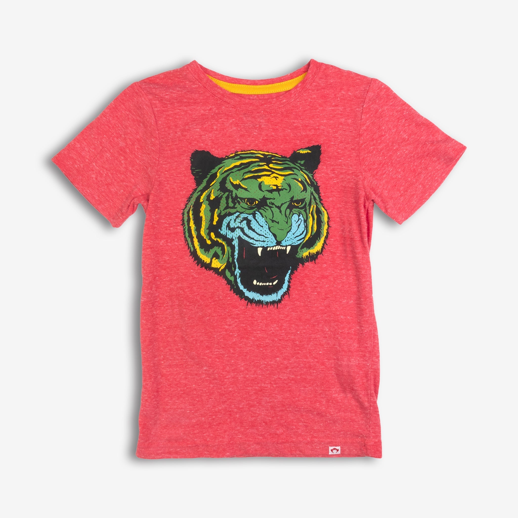 Wild And Fierce: Kids Mustard Tiger Print T-Shirts for Every Occasion